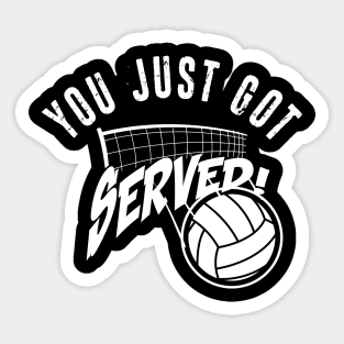 You Just Got Served Funny Volleybally Shirt Sticker